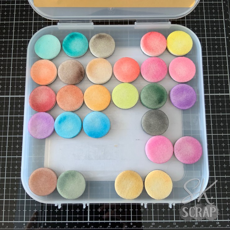 Rangement Clic'Box Solu'Scrap pour les recharges mousses pour applicateur d'encre - Vue intérieur