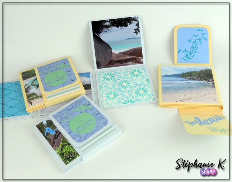 Mini-albums - Thème Azza Au bord de mer - Ensemble 3